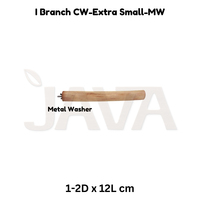 Javawood Perchoir pour oiseaux écologique et léger en bois de café, branche jouet durable CW XS MW