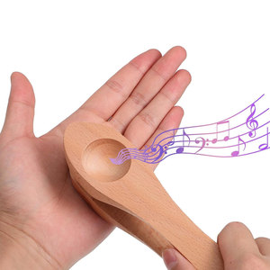 Handmade Wooden Music Spoons Natural Finish Percussion <b>Instrument</b> For Acoustic Performances Wooden Folk <b>Musical</b> Spoons - Product Image 2
