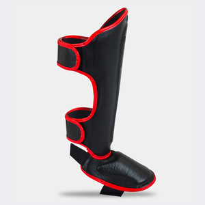 Espinilleras Profesionales Ligeras de Cuero PU para Adultos - Diseño Duradero y Flexible, Sistema de Correa con Gancho y Bucle Seguro, Protección - Product Image 1