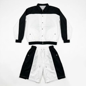 High Quality <b>Summer</b> <b>Men</b> Clothing Jogging Sportswear Sets Tracksuits Nylon Windbreaker Sets Windbreaker <b>Jacket</b> Short Set for <b>Men</b> - Product Image 1