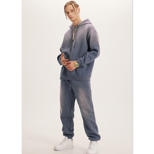 Proveedor de Conjuntos Deportivos con Efecto Desgastado al Ácido, Sudadera con Capucha y Pantalones Deportivos Estilo Vintage para Pedidos al por Mayor - Product Image 2