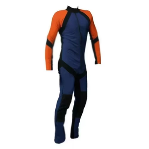 Combinaison de plongée pour femmes, deux poches, fermeture éclair, style bicolore, en spandex/nylon, col montant, ensemble de plongée - Product Image 2