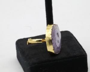 Anillo ajustable con piedra Druzy AAA+++ para mujer, anillo de cristal Druzy hecho a mano en plata alemana, joyería bohemia - Product Image 4