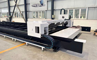 Découpeuse laser à rail au sol grand format personnalisée Pratt CNC, machine de découpe laser à fibre 60000W pour matériaux métalliques