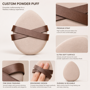 <b>Makeup</b> Sponge with Custom Logo Printed Black Soft Powder Puff for Professional Daily Cosmetic Beauty <b>Tool</b> - Product Image 6