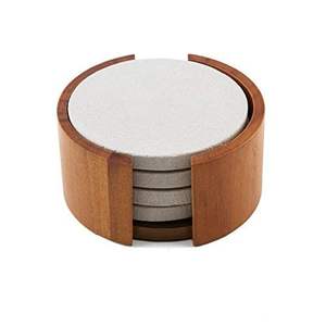 Meilleurs sous-verres en bois d'acacia naturel faits à la main avec résine, résistants à la chaleur, design moderne, ensemble de sous-verres pour boissons, protection de table - Product Image 5