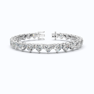 Pulsera de tenis de moissanita con corte de pera en oro rosa, elegante y lujosa, con apariencia de diamante, joyería llamativa para mujer - Product Image 2