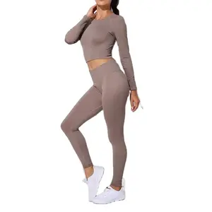 优质热卖涤纶瑜伽套装女性运动运动裤文胸健身服瑜伽套装