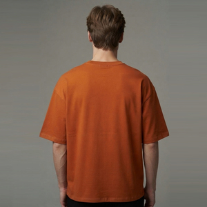 T-shirt surdimensionné personnalisé pour homme, col rond, tricoté, style décontracté, coupe épaules tombantes, grande taille, idéal pour l'été - Product Image 2