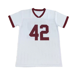 American Football Jersey 100% Polyester Anti-Bacterial Quick Dry <b>Silver</b> Breathable Custom Name Number Printed Plus Size Sports - Product Image 5