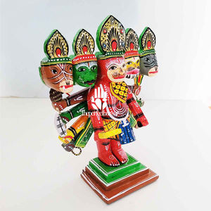 Estatua de Hanuman Ji de madera Panchmukhi de Theperfectbazaar - Decoración para el hogar - Product Image 3