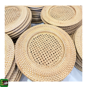 Rattan Charger Plate Handmade Rattan <b>Placemat</b> for Dining Table Decoration Natural Material Vietnam Wedding Hotel Use - Product Image 5