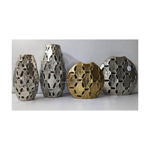 Jarrón Personalizable, Plateado y Dorado, de Lujo, para Decoración de Mesa en Hogar u Hotel - Product Image 3