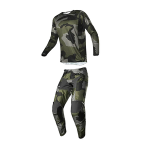 Conjunto de Jersey y Pantalones de Manga Larga con Estampado de Camuflaje, Sublimado, Poliéster y Nailon, Ropa de Motocross Transpirable para Hombre - Product Image 1