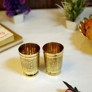 Brass <b>Globe</b> Etched <b>Drinking</b> Glass Pital Water Tumbler Juice Glass Handmade Brass Glassware Tableware - Product Image 4