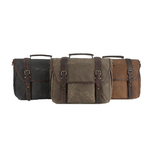 Maletín Vintage de Lona con Detalles en Cuero, Unisex, Estilo Clásico, Cierre de Cremallera Resistente, Personalizable, para Almacenamiento Profesional de Fotografía - Product Image 1