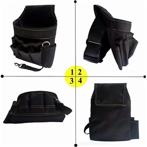 Sac à outils multifonction avec marteau, tournevis, pinces, clé, niveau, ruban à mesurer, jeu de douilles pour électriciens et techniciens - Product Image 2