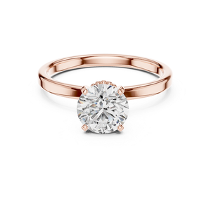 Bague de fiançailles en diamant de laboratoire de créateur, 1 carat, taille brillant, or, bijoux de mode raffinés, élégance premium, pièce maîtresse - Product Image 6