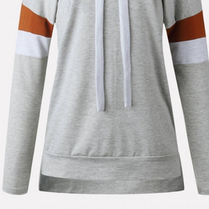 Sweat-shirts décontractés pour femmes avec rayures, manches longues et poches brodées, style uni, grandes tailles, mode automne - Product Image 5