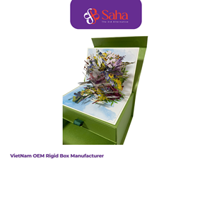 Bio-degradable Recyclable Kraft <b>Paper</b> Handmade Gold Foil Stamping Rigid Boxes Customizable Gift From Vietnam - Product Image 5