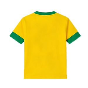 Maillot de football jaune-vert à col rond et manches courtes pour homme, coupe classique, nom du joueur sur le devant, logo, séchage rapide, vêtements de sport d'été - Product Image 1