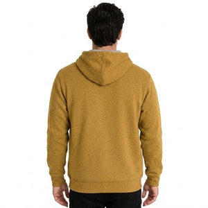 Men s Hooded Fleece Sweatshirt Solid Color Casual Pullover Regular Fit Autumn Wear - Product Image 2
