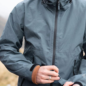 Veste coupe-vent en toile nylon unie avec fermeture éclair et poches, imperméable et respirante pour la course à pied légère - Product Image 5