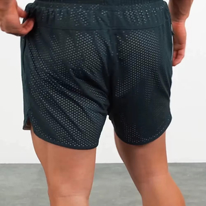 Pantalones Cortos Deportivos de Malla para Hombre, Diseño Personalizado de Fábrica, Cintura Media, Secado Rápido, Transpirables, 100% Poliéster, Alta Calidad - Product Image 2