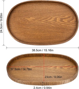 Bandeja Apilable de Madera con Bordes Lisos, Asa y Diseño de Frutas para Eventos de Catering, Hoteles, Restaurantes y Bodas - Product Image 4