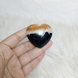 Venta al por mayor 4X4X2 cm Natural Indonesia Jaspe alta calidad artesanía cristal corazón raíz pulido pequeñas piedras preciosas para la curación - Product Image 2
