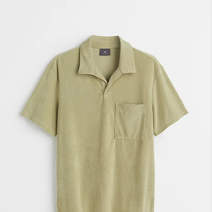 Polo à manches courtes pour homme, couleur unie, avec poche, coupe classique, décontracté, en coton, tissage Oxford, respirant - Product Image 3