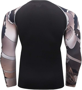 Men's UPF 50+ UV Sun Protection Rash Guard Quick Drying Long Sleeve Compression Swim Shirt <b>Athletic</b> Performance <b>Athletic</b> Wear - Product Image 3