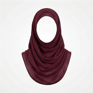 Hiyab de Chifón de Color Sólido para Mujer, Transpirable, para Uso Diario, Pañuelo Étnico de Oriente Medio - Product Image 1