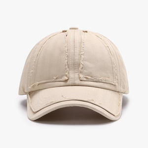 Utility Style Distressed Cotton Cap <b>Rugged</b> Wholesale Manufacturer Custom logo Retro Cap Adjustable Workwear Inspired Ripped Caps - Product Image 6