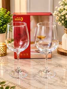 Verres à pied en verre borosilicate de haute qualité, design de luxe, écologiques, pour hôtels - Ensemble de gobelets et verres à vin épais, blancs et transparents - Product Image 3