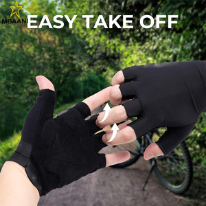 Gants de cyclisme pour hommes avec coussinet SBR, antidérapants, respirants, demi-doigts, pour vélo de montagne et de route, pour le printemps - Product Image 4
