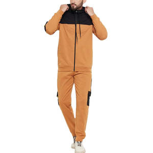 Survêtements en polaire respirants pour hommes, les plus vendus, coupe confortable, col à capuche, couleur unie, pour l'hiver, en gros - Product Image 1