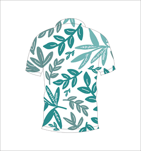 เสื้อโปโลพิมพ์ลายใบไม้เขตร้อนแบบกำหนดเอง แขนสั้น สวมใส่สบาย เหมาะสำหรับกอล์ฟ เทนนิส ชุดทีมฤดูร้อน - Product Image 3