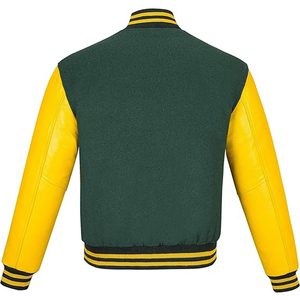 Varsity Breathable Jacket Casual Color <b>Block</b> Button up for Spring & Fall Baseball School - Product Image 1
