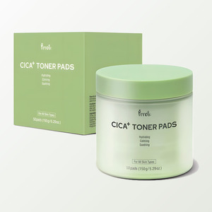 Produits de soin coréens Prreti K-Beauty Cica Plus Toner Pad 50 feuilles Fabriqué en Corée 150g Unisexe à l'arbre à thé pour le visage - Product Image 5