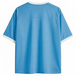 Camisetas de fútbol personalizadas 100% malla, hechas a medida, para entrenamiento y práctica, con diseño de rayas grandes, camisetas de fútbol de malla. - Product Image 5