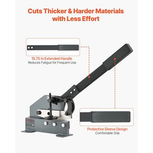 เครื่องตัดแผ่นโลหะแบบแมนนวล 6 ด้ามจับ สำหรับงานหนัก ความแม่นยำสูง โครงเหล็กแข็งแรง แบบติดตั้งบนแท่น - Product Image 5