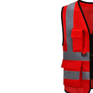 Gilet réfléchissant haute visibilité pour l'extérieur avec 8 poches, style poche avant zippée, pour des aventures sécurisées - Product Image 5