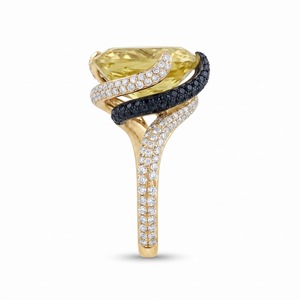 Anillo de Diamantes de Corte Ovalado Cultivados en Laboratorio en Oro de 18K para Mujer, con Diamantes Blancos de Corte Brillante en las Laterales, Estilo de Compromiso de Lujo - Product Image 4
