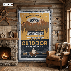 Couverture en coton multi-usage HYUGA : la couverture idéale pour les voyages, le camping ou la détente - Product Image 2