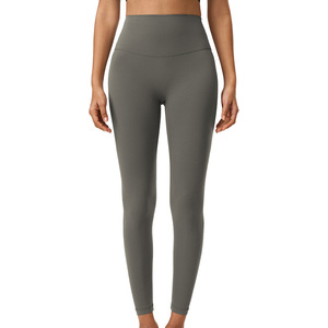 Leggings de yoga taille haute pour femmes, couleur chair, doux pour la peau, pantalons de sport, leggings de gym - Product Image 5