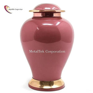 Alta calidad, color personalizado, estilo americano, cenizas conmemorativas para adultos, tarro de urna de Metal, urna de cremación de latón rosa para ceremonias funerarias - Product Image 6