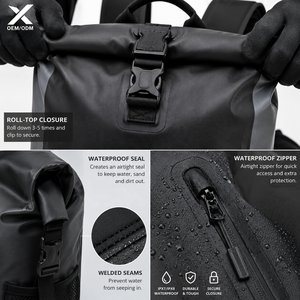 Mochila Impermeable Premium para Buceo, con Cierre Enrollable, IPX8, TPU 500D, Lona de PVC, para Buceo, Kayak, Navegación, Pesca - Product Image 5