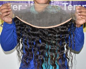Cabello humano de templo indio sin procesar de alta calidad, virgen indio, joven, cutícula, virgen, vendedores de cabello crudo 13*4, cabello ondulado Frontal - Product Image 6
