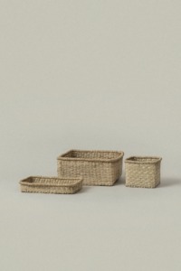Juego de 3 cestas organizadoras de mimbre, hechas a mano, ecológicas, al por mayor, fabricadas en Vietnam - Product Image 1